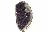 Amethyst Geode With Metal Stand - Uruguay #274240-1